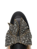 Embellished Fox Fur Lined Loafers