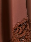 asymmetric lace detail skirt