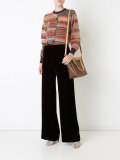 trapeze bodied, paisley patterned shoulder bag