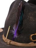 feather detailing hat