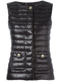 collarless gilet