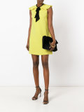contrast tie dress 