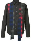 plaid longer stripes shirt