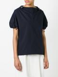 drawstring poplin top