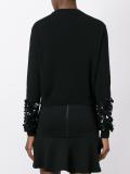 embellished sleeve jumper