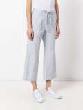 stripe flared trousers