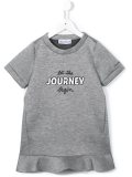 ‘let the journey begin’印花连衣裙