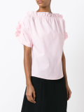 pleated trim blouse 