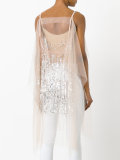 sequin embellished sheer blouse 