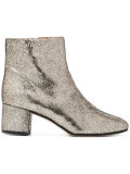 metallic ankle boots