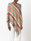 striped knitted poncho