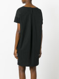 contrast panel T-shirt dress
