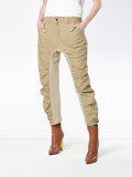 Cropped Trousers with Ruched Legs