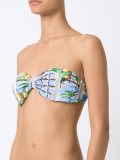 printed bandeau bikini top