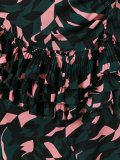 Shatter print ruffled skirt