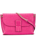 embossed logo shoulder bag