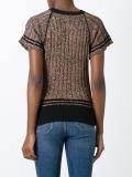 animal pattern knitted top
