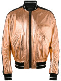 metallic bomber jacket