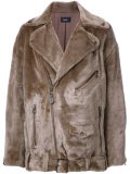 lace up biker jacket