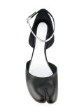 metallic-heel ballerinas