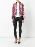 sequin embellished bomber jacket 