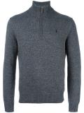 ribbed zip collar jumper