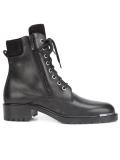 lateral zip lace-up boots