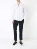 band collar shirt
