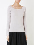 ribbed boat neck sweater