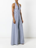 striped poplin jumpsuit
