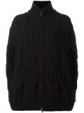 cable knit zipped jacket