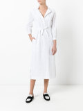 perforated shirt dress 
