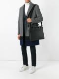 logo plaque zipped briefcase