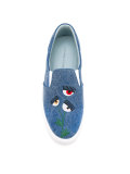 eye embroidered sneakers