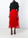 high-rise lace full skirt