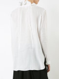 gathered collar shirt