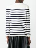 embroidered boat neck sweater