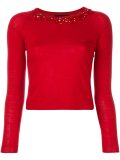 embellished neck jumper