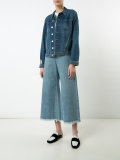 wide-leg cropped jeans