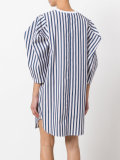 square sleeve striped dress