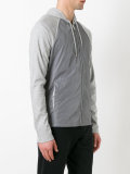contrast-panel hooded sweatshirt