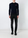 v neck fine knit jumper