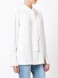 crepe tie blouse