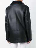 double breasted shearling peacoat
