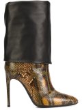 snakeskin effect boots
