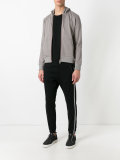 logo hooded cardigan 