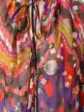abstract print sheer blouse