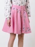 printed mini full skirt