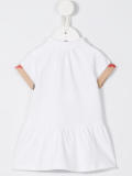 check trim polo shirt dress