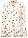 pansy-print classic shirt